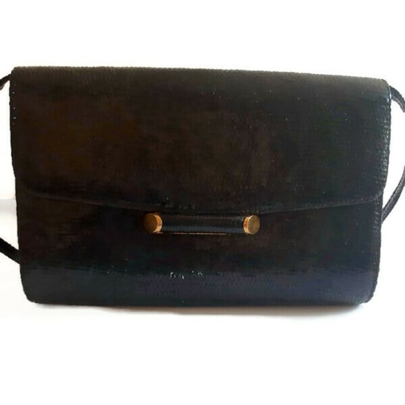 Rodo Handbags - RODO Vintage black leather Reptile clutch